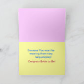 Karte, damit die Braut ist Karte (Innenseite)