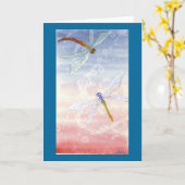 Karte "Dancing Dragons" (Gelbe Blume)