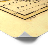 Karte der 12 Stämme des alten Israels (1752) Poster (Ecke)