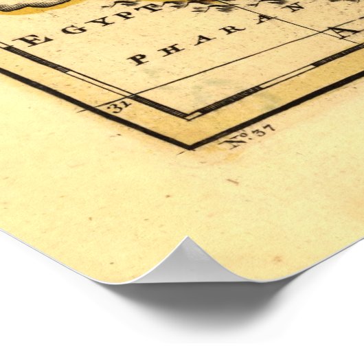 Karte der 12 Stämme des alten Israels (1752) Poster (Ecke)