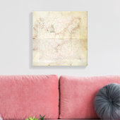 Karte der Adria Leinwanddruck (Insitu (Wohnzimmer))