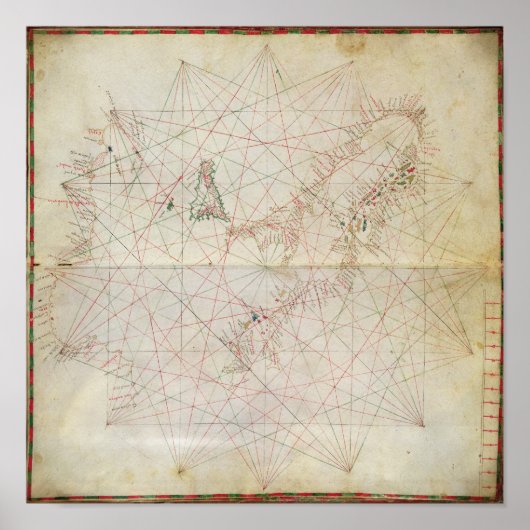 Karte der Adria Poster (Vorne)