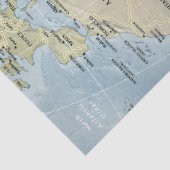 Karte der Afrika-Dekoupage Seidenpapier (Detail)