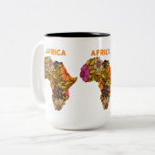 Karte der afrikanischen Blume Zweifarbige Tasse (Vorderseite Links)