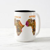 Karte der afrikanischen Blume Zweifarbige Tasse (VorderseiteRechts)