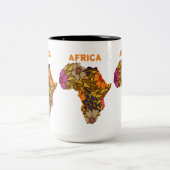 Karte der afrikanischen Blume Zweifarbige Tasse (Mittel)