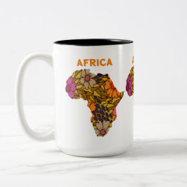 Karte der afrikanischen Blume Zweifarbige Tasse