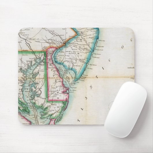 Karte der amerikanischen Küste Mousepad (Mit Mouse)