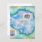 Karte der Antarktis (Vorne/Hinten)