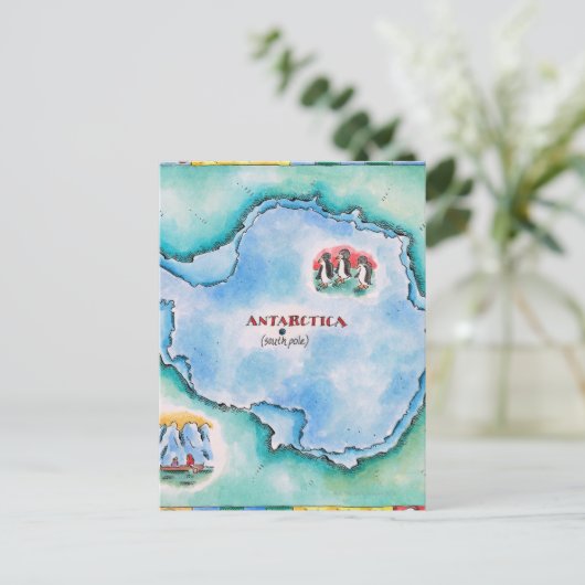 Karte der Antarktis (Stehend Vorderseite)