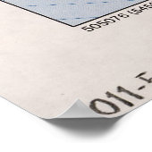 Karte der Antarktis (1982) Poster (Ecke)