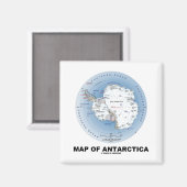 Karte der Antarktis (Geografie) Magnet (Vorderseite/Rückseite)