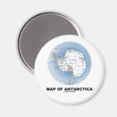 Karte der Antarktis (Geografie) Magnet (Vorderseite/Rückseite)