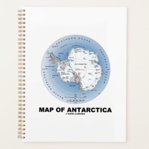 Karte der Antarktis-Geografie Planer