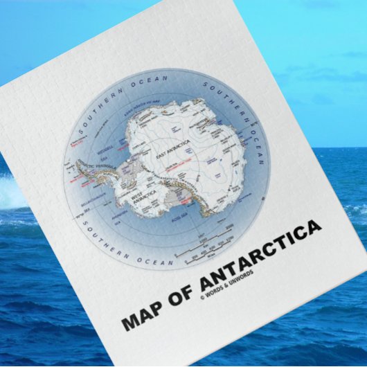Karte der Antarktis (Geografie) Puzzle