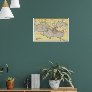 Karte der antiken griechischen Welt (1899) Poster