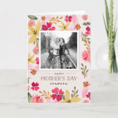 Karte der Aquarell-Blumenmutter Tages (Vorderseite)