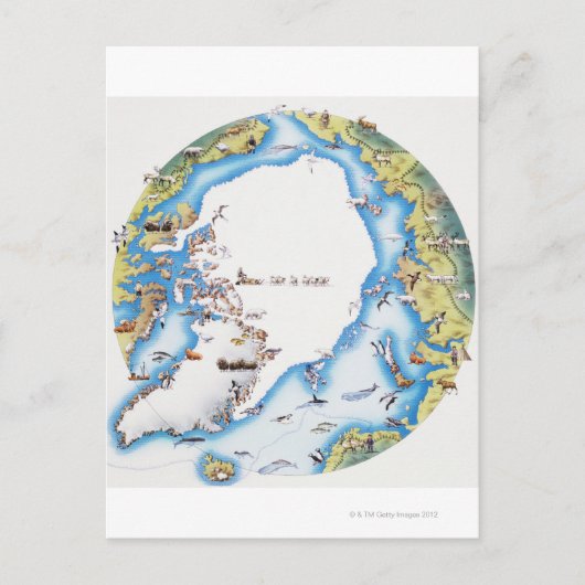 Karte der Arktis (Vorderseite)