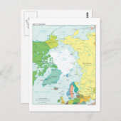 Karte der arktischen Region (Vorne/Hinten)