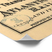 Karte der Atlantik- und Pazifikbahn, 1883 Poster (Ecke)