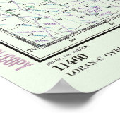 Karte der Atlantischen Küste Florida (1982) Poster (Ecke)