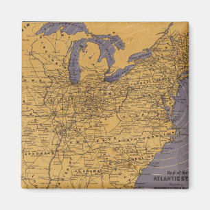 Karte der atlantischen Staaten Magnet