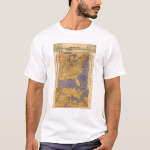 Karte der atlantischen Staaten T-Shirt