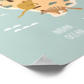 Karte der australischen Marsupials-Kinder Poster (Ecke)