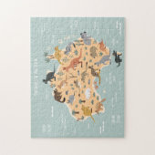 Karte der australischen Marsupials-Kinder Puzzle (Vertikal)