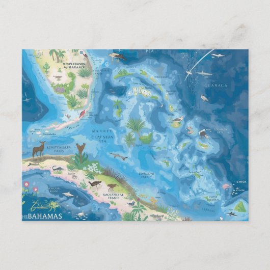 Karte der Bahamas (Vorderseite)