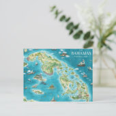 Karte der Bahamas (Stehend Vorderseite)