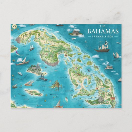 Karte der Bahamas (Vorderseite)