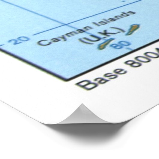 Karte der Bahamas (1986) Poster (Ecke)