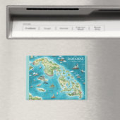 Karte der Bahamas Magnet (In Situ (Geschirrspüler))