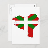 Karte der baskischen Flagge (Vorne/Hinten)