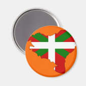 Karte der baskischen Flagge Magnet (Vorderseite/Rückseite)