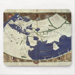 Karte der bekannten Welt, von 'Geographia Mousepad