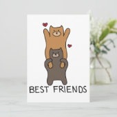 Karte der besten Freunde (Stehend Vorderseite)