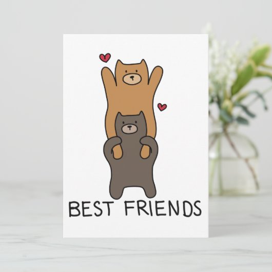 Karte der besten Freunde (Stehend Vorderseite)