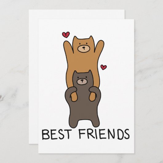 Karte der besten Freunde (Vorne/Hinten)