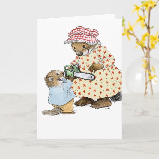 Karte der Biber-Mutter Tages (Gelbe Blume)