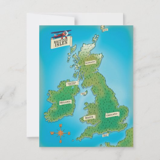 Karte der Britischen Inseln (Rückseite)