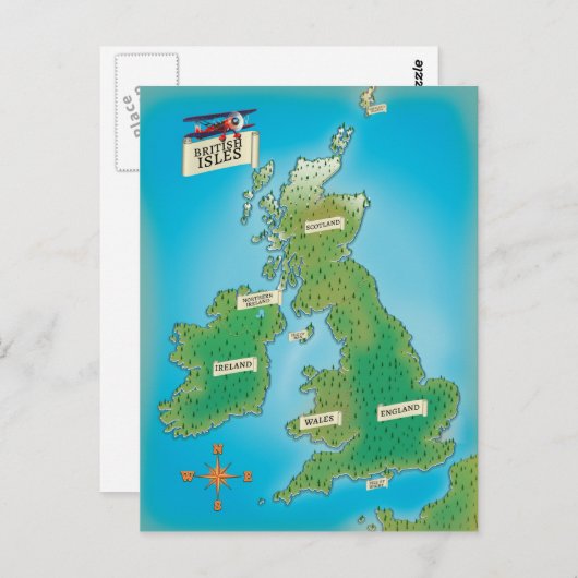 Karte der Britischen Inseln (Vorne/Hinten)