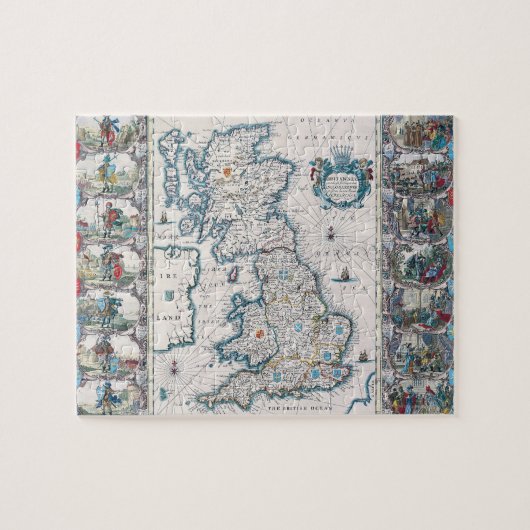 Karte der Britischen Inseln 2 Puzzle (Horizontal)
