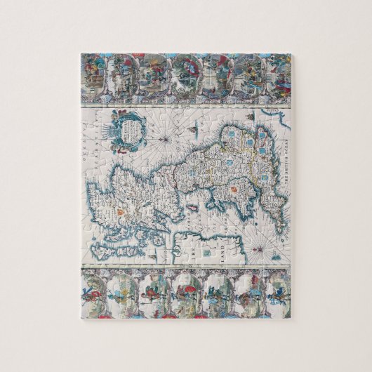 Karte der Britischen Inseln 2 Puzzle (Vertikal)