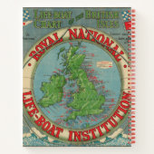 Karte der Britischen Inseln - Life-Boat Chart Notizblock (Rückseite)