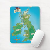 Karte der Britischen Inseln Mousepad (Mit Mouse)