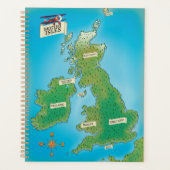 Karte der Britischen Inseln Planer (Vorderseite)