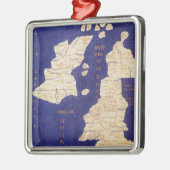 Karte der britischen Inseln, von 'Geographia Ornament Aus Metall (Links)