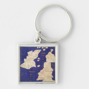 Karte der britischen Inseln, von 'Geographia Schlüsselanhänger